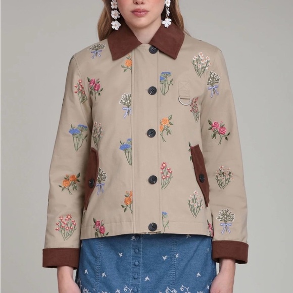 Avec Les Filles Jackets & Blazers - Embroidered Cotton Utility Jacket

AVEC LES FILLES